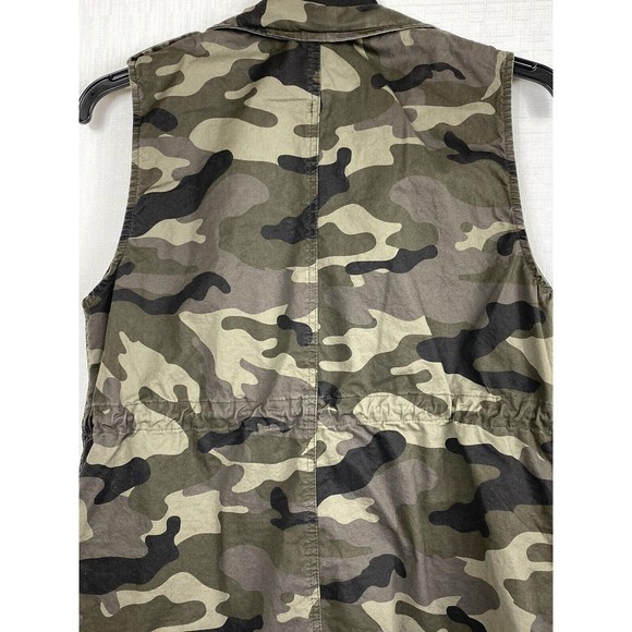 Love Tree Women’s Camo Snap Button Cinchable Waist Collar Multi Pocket Vest Med - Picture 6 of 16